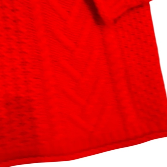 Madewell Red Crew Neck cable knit Sweater ribbed hems oversized fit size xxs - Picture 9 of 12